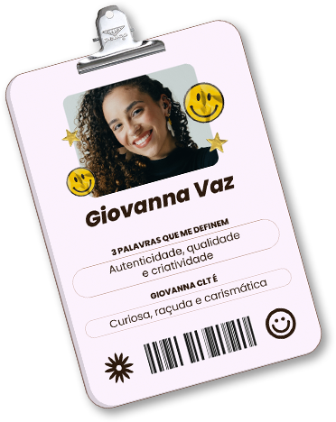 Crachá da Giovanna Vaz