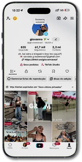 Perfil da Giovanna no Insta